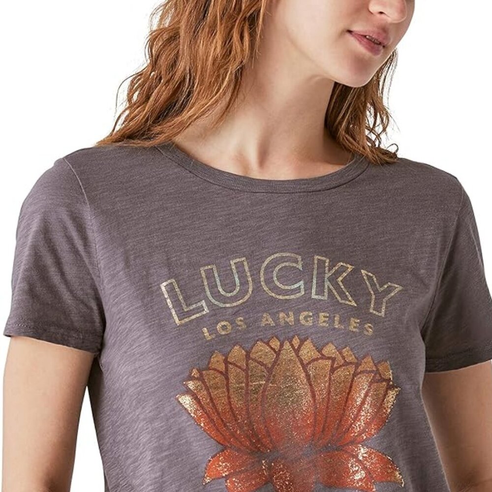 Lucky Brand Lotus Short Sleeve Tee Womens S